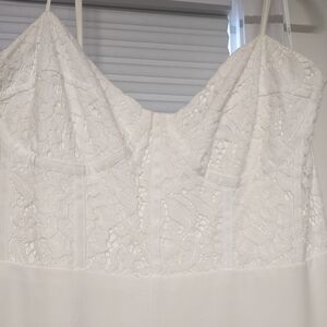 Lulu's Elegant White Lace Jumpsuit